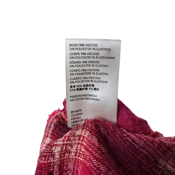 Anthropologie Pilcro Pink Plaid Shirt Button Down Long Sleeves M - Picture 9 of 9